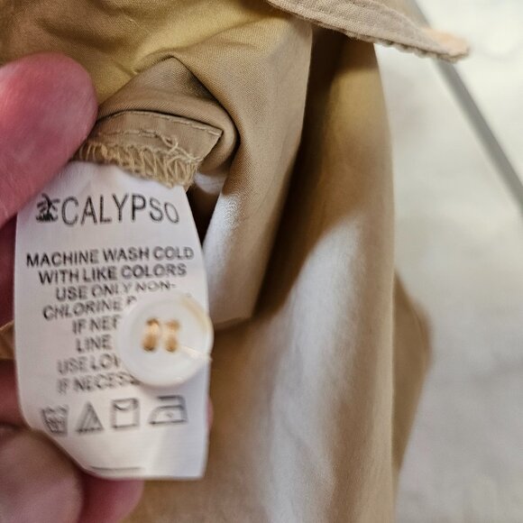 Calypso Shirt Dress in Beige small to medium - Picture 12 of 13